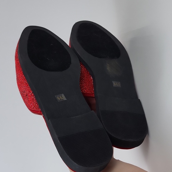 New Nelly Bernal Ms. Bling Red Rhinestone Mule Slides Size 6 - 6.5 - Picture 10 of 11